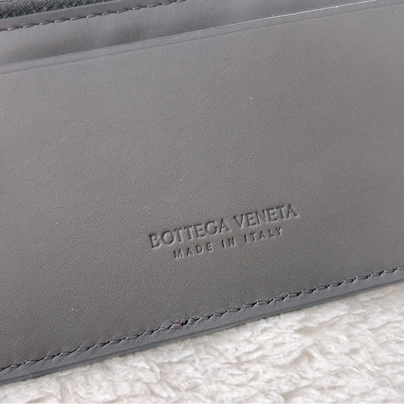 NWT Authentic Bottega Veneta Intriciato Leather Bicolor Zipped Card Case - Picture 5 of 5
